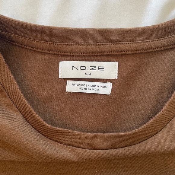 Noize Jones Earth Brown Men's Long Sleeve Vegan Recycled Shirt Men's Medium NWT - Picture 8 of 12